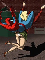 Horny Spidey banging Gwens wet pussy