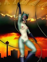 Whore Catwoman getting exploited and penetrated in her hole