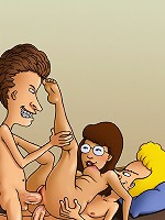 Wild hardcore MMF action with Beavis and Butt-head